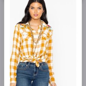 Wrangler Retro Plaid Embroidered Western Shirt